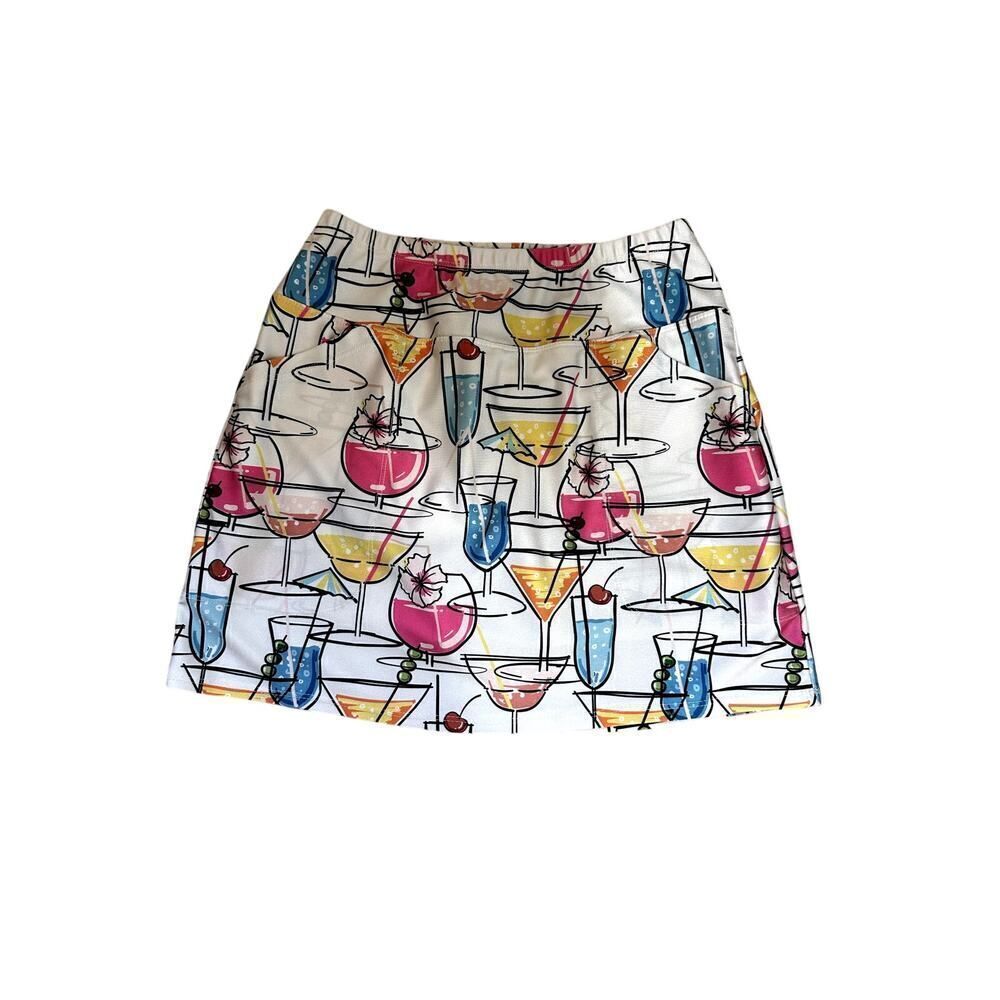 B-SKINZ Women's Cheers Golf/Athletic Skort/Skirt White Size Extra Small